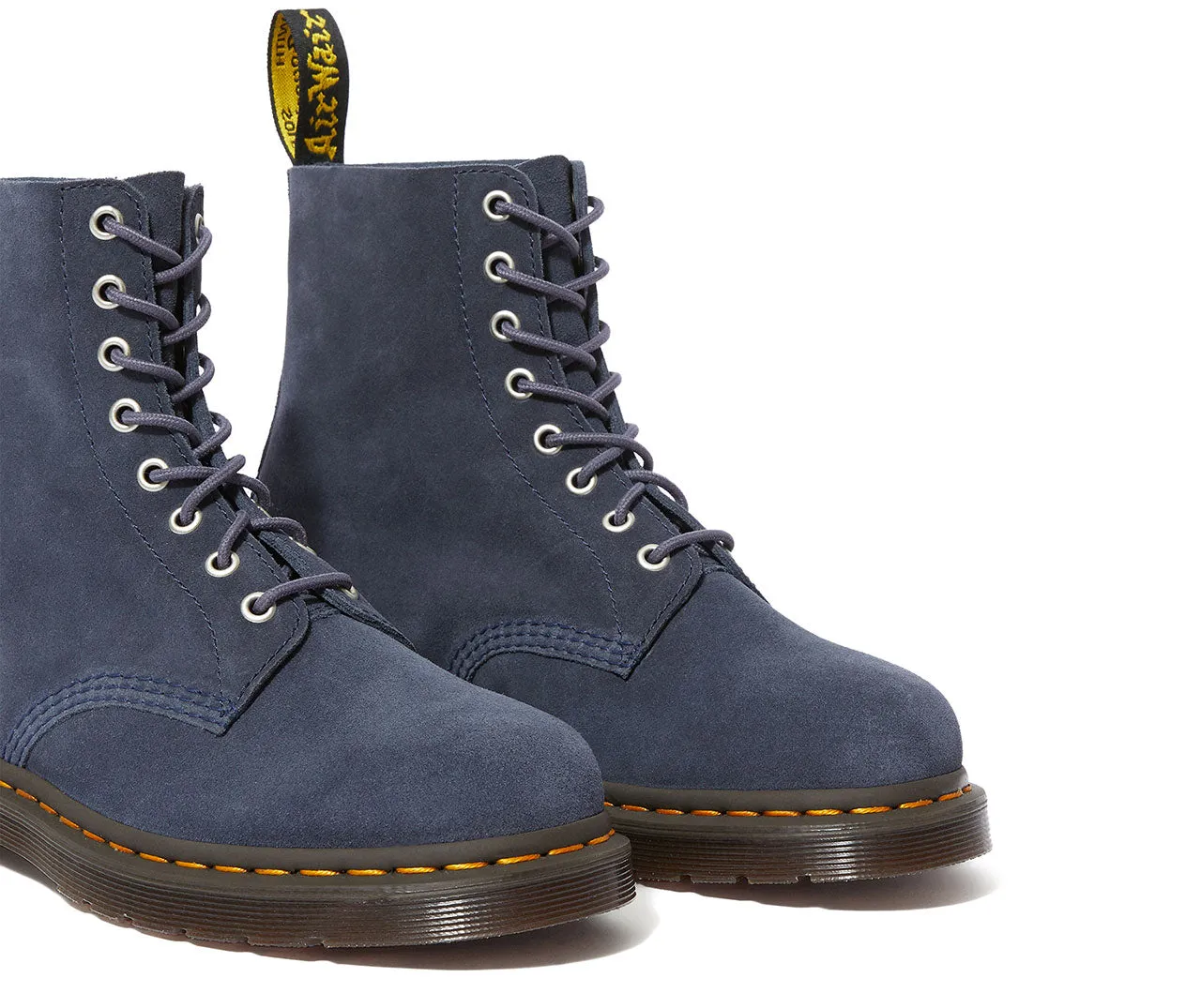 1460 Pascal Blue Suede Boots