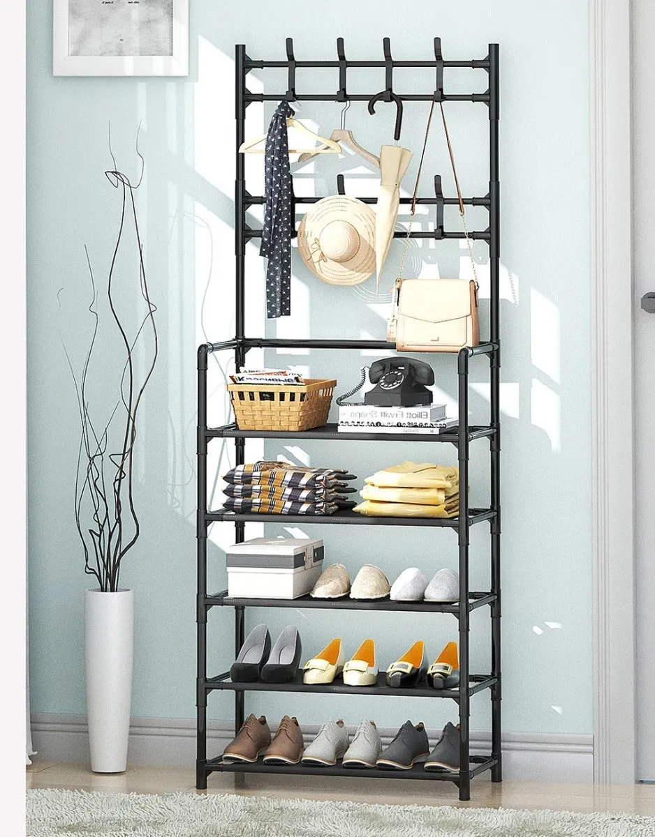 2 IN 1 Cloth Hanger And Shoe Rack