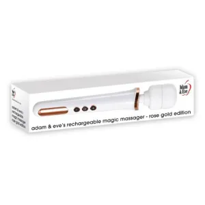 Adam & Eve Magic Massager Rechargeable Wand Vibrator Rose Gold Edition