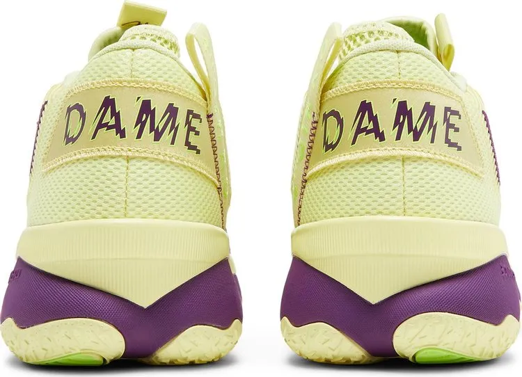 Adidas Dame 8 sneakers, purple, light yellow