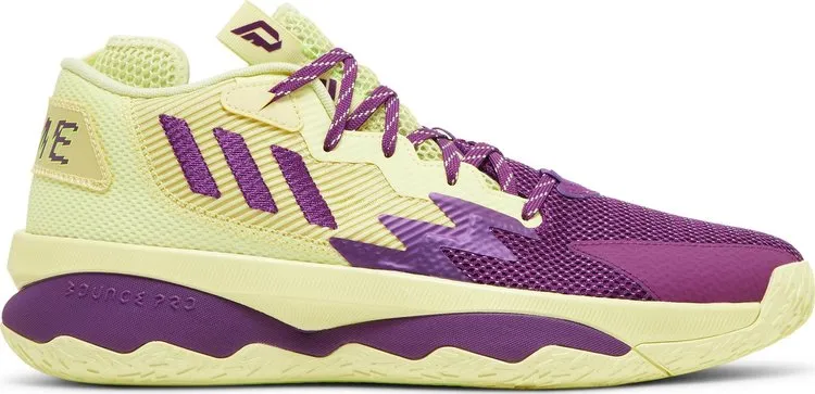 Adidas Dame 8 sneakers, purple, light yellow