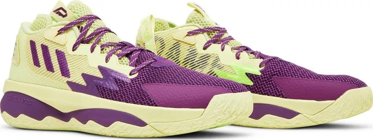 Adidas Dame 8 sneakers, purple, light yellow