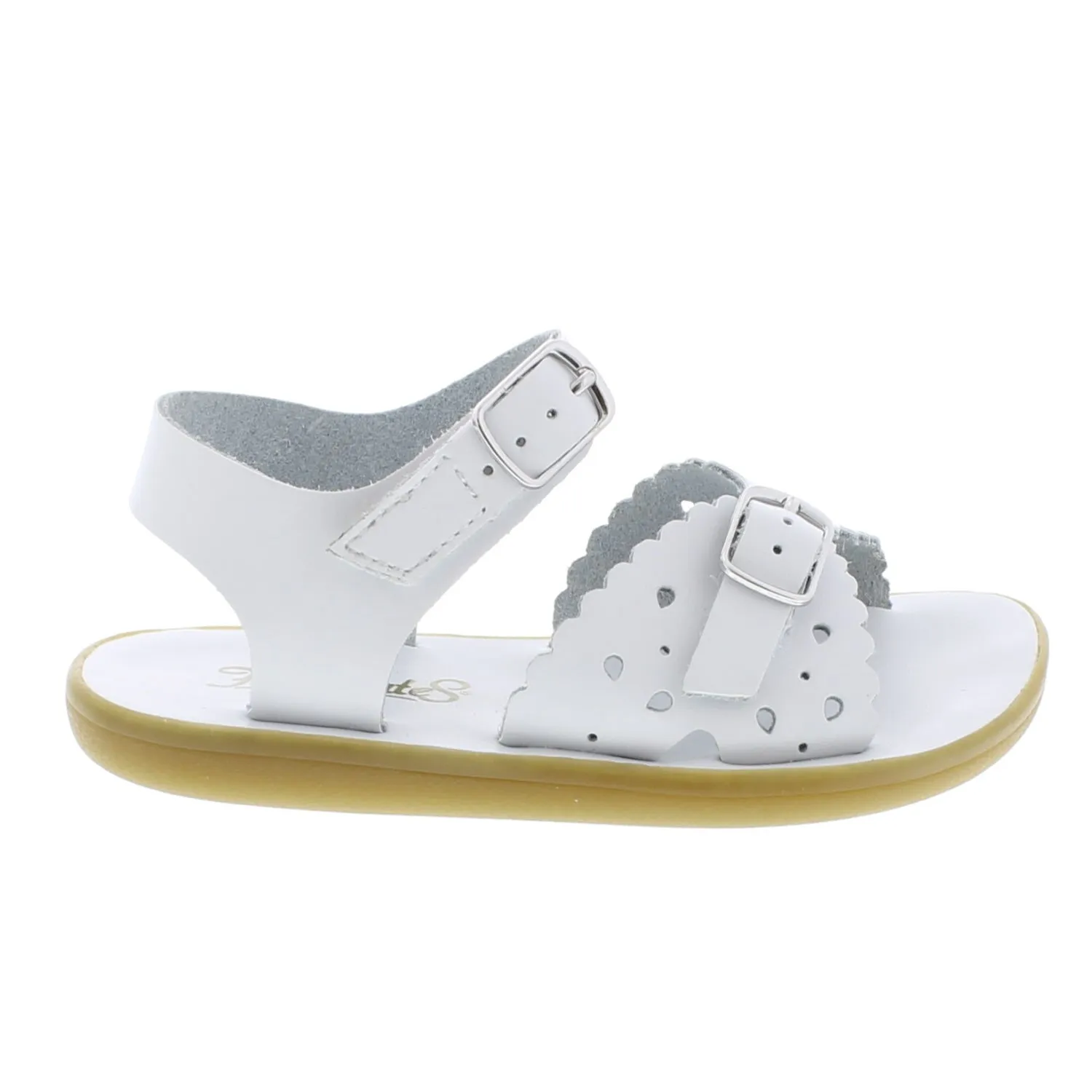 Ariel Casual Kid's Sandal - White Leather