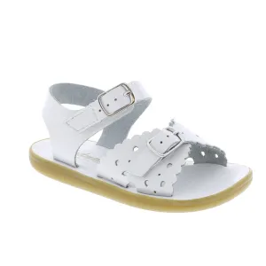 Ariel Casual Kid's Sandal - White Leather