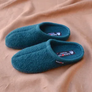 Boiled Wool Slippers - Alaska - Peacock AW23 (Adults 36-47)