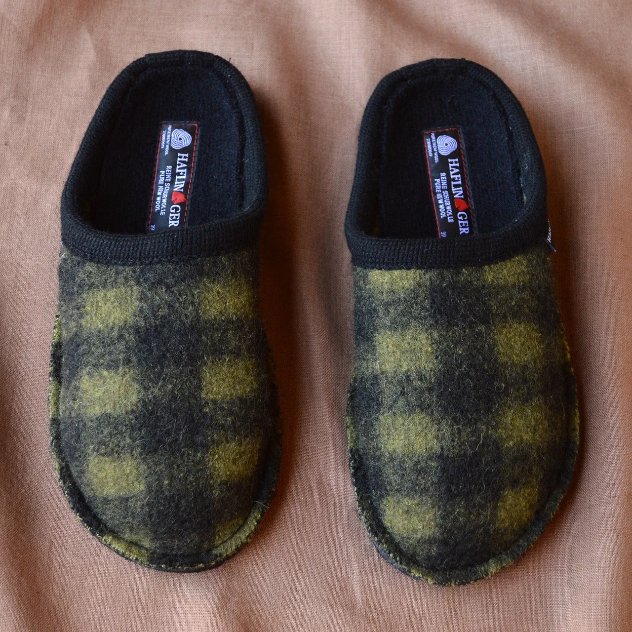 Boiled Wool Slippers - Flair Plaid - Schwarz (Adults 36-46)