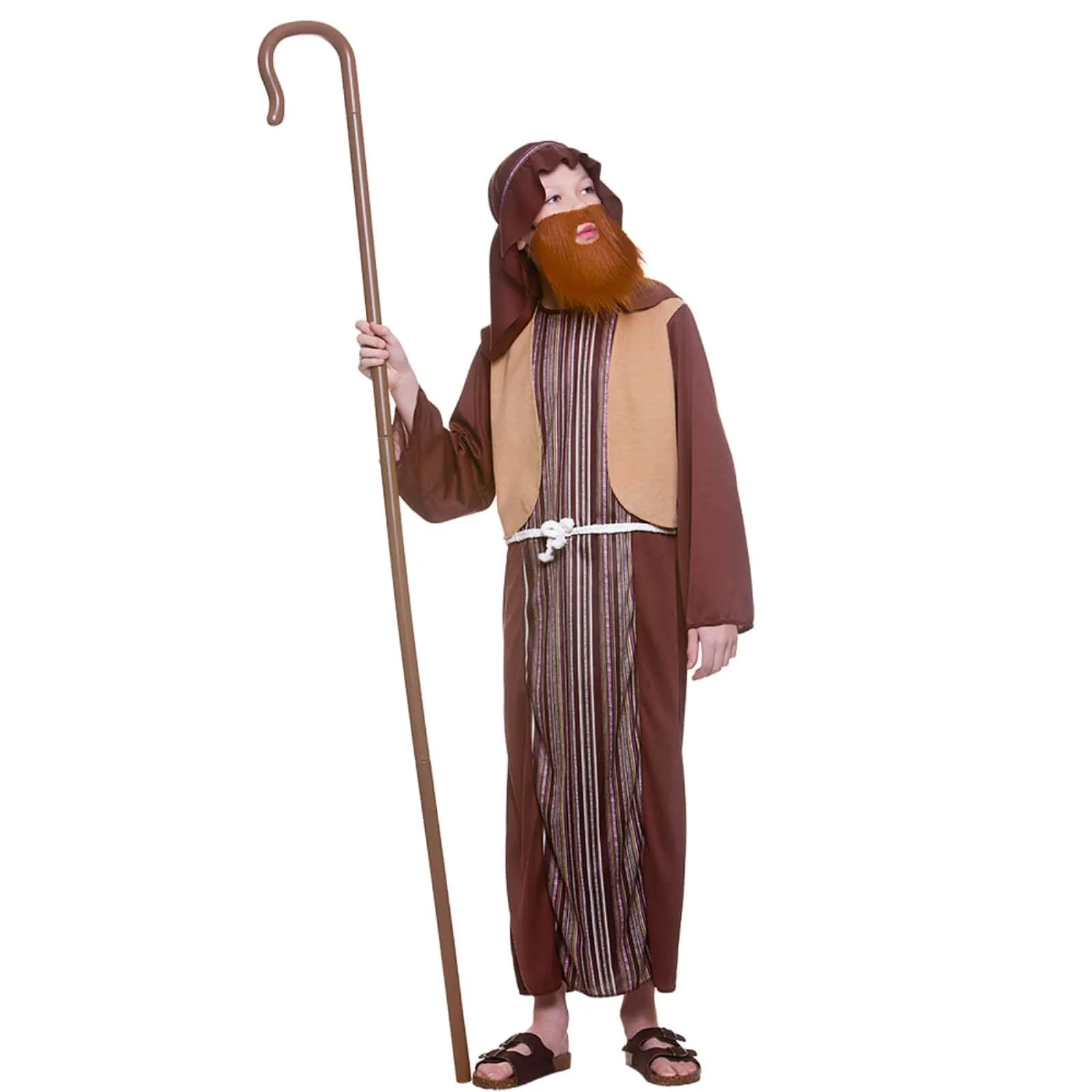 Boys Nativity Shepherd Brown Halloween Xmas Costume