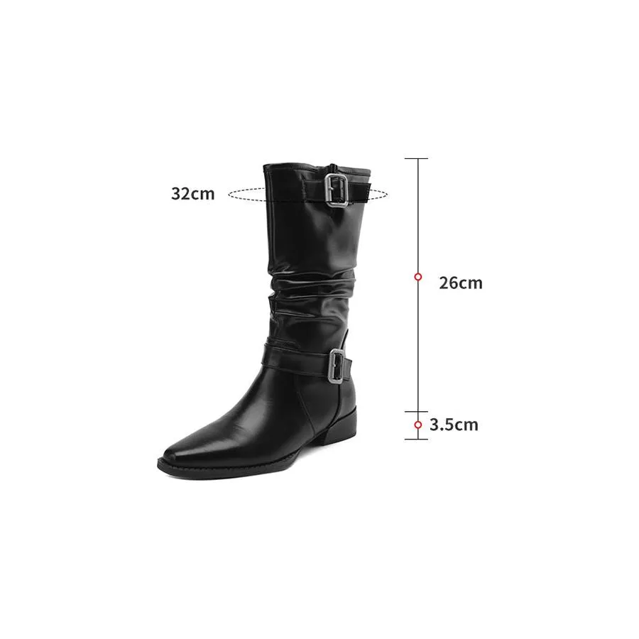 ChicTex Western Round Toe Knee-High Boots