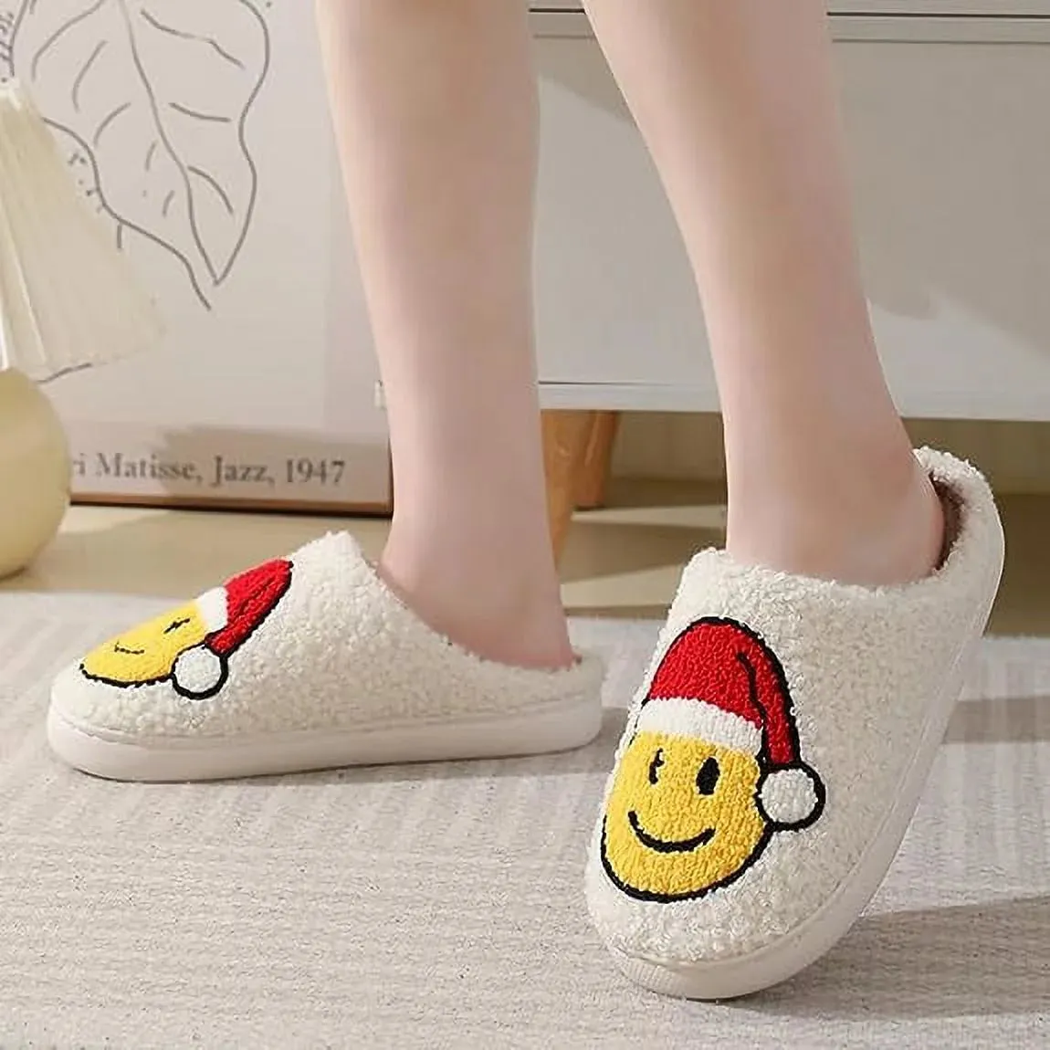 Cozy Anti-Slip Plush House Slippers with Memory Foam for Women and Men