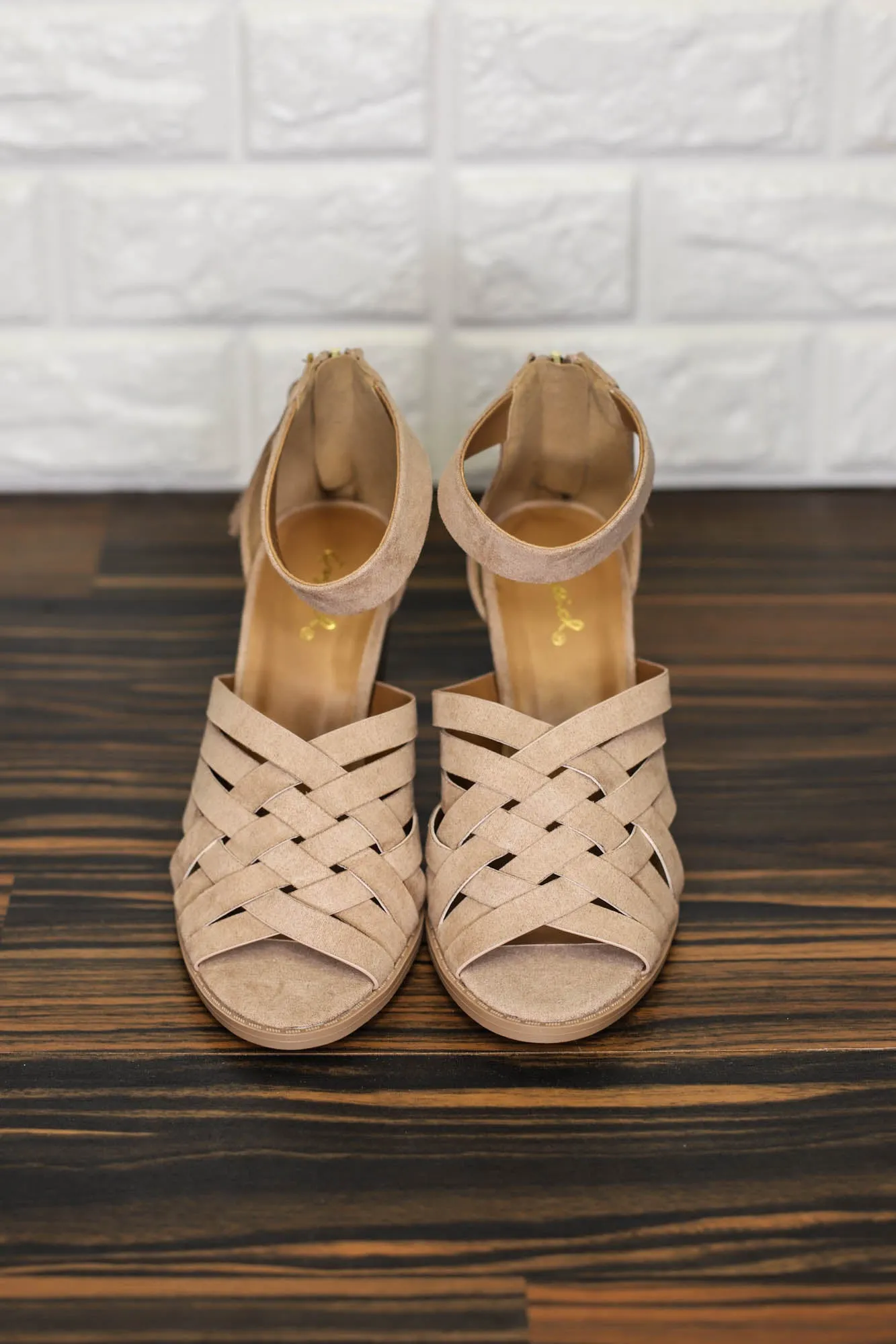 Day Off Strappy Heel: Warm Taupe