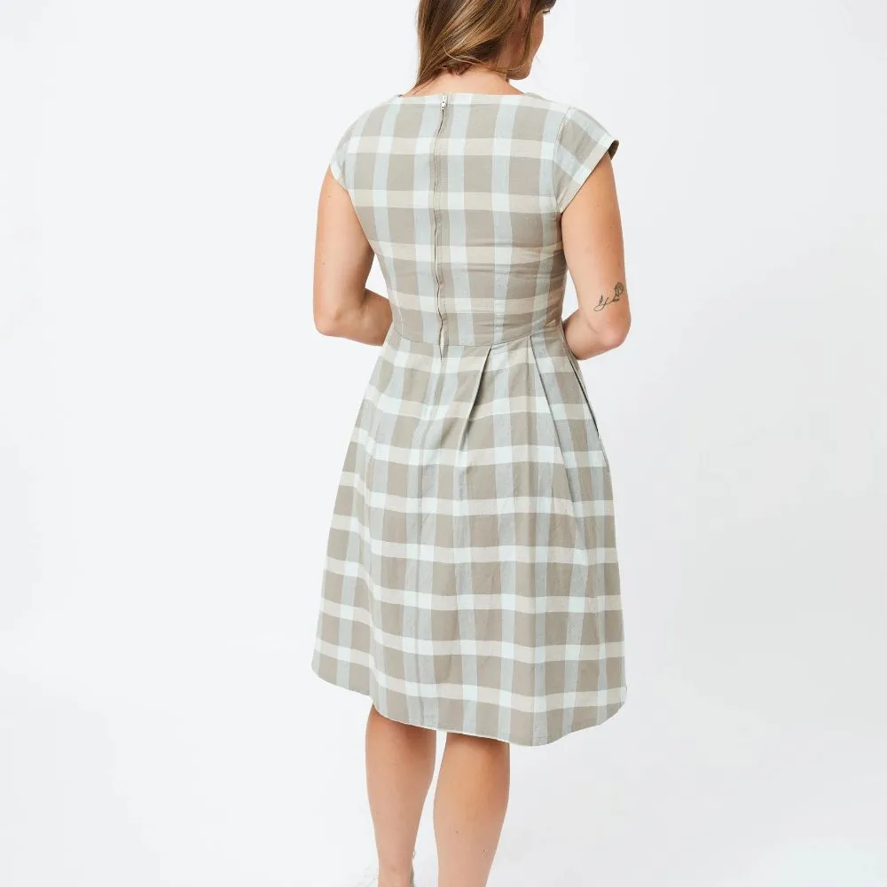 Devonshire Dress Sterling Plaid