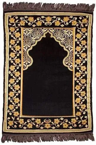 Fajr5 Prayer Mat with Gel Infused Soft Memory Foam - Brown