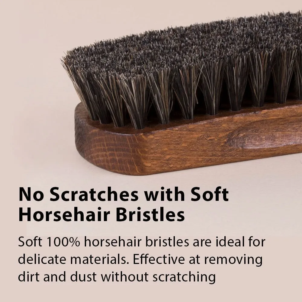 FootFitter Essential Horsehair Shoe Shine Brush Set