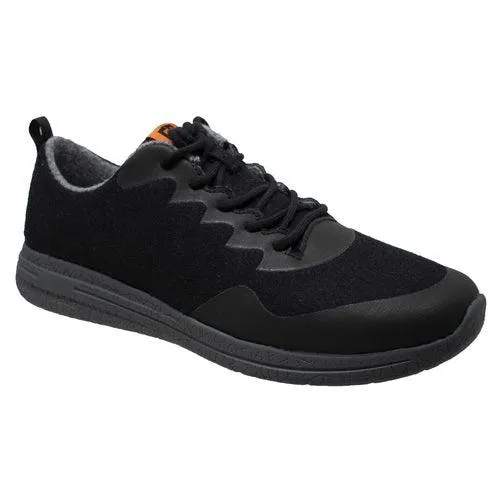 FreeShield Mens Real Wool Casual All Black Shoe