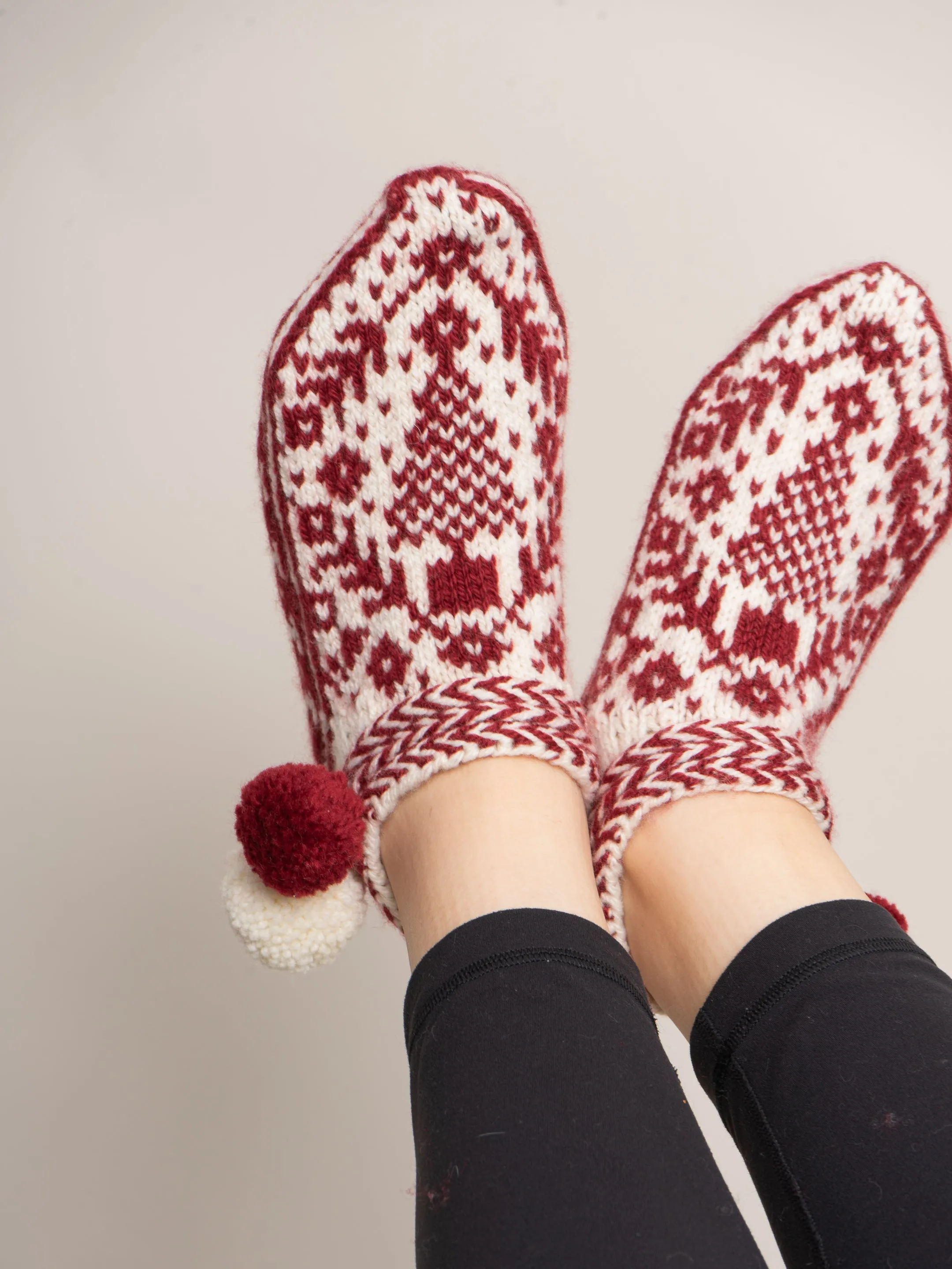 Glad Tidings Slippers by Caitlin Shepherd <br/><small>knitting pattern</small>