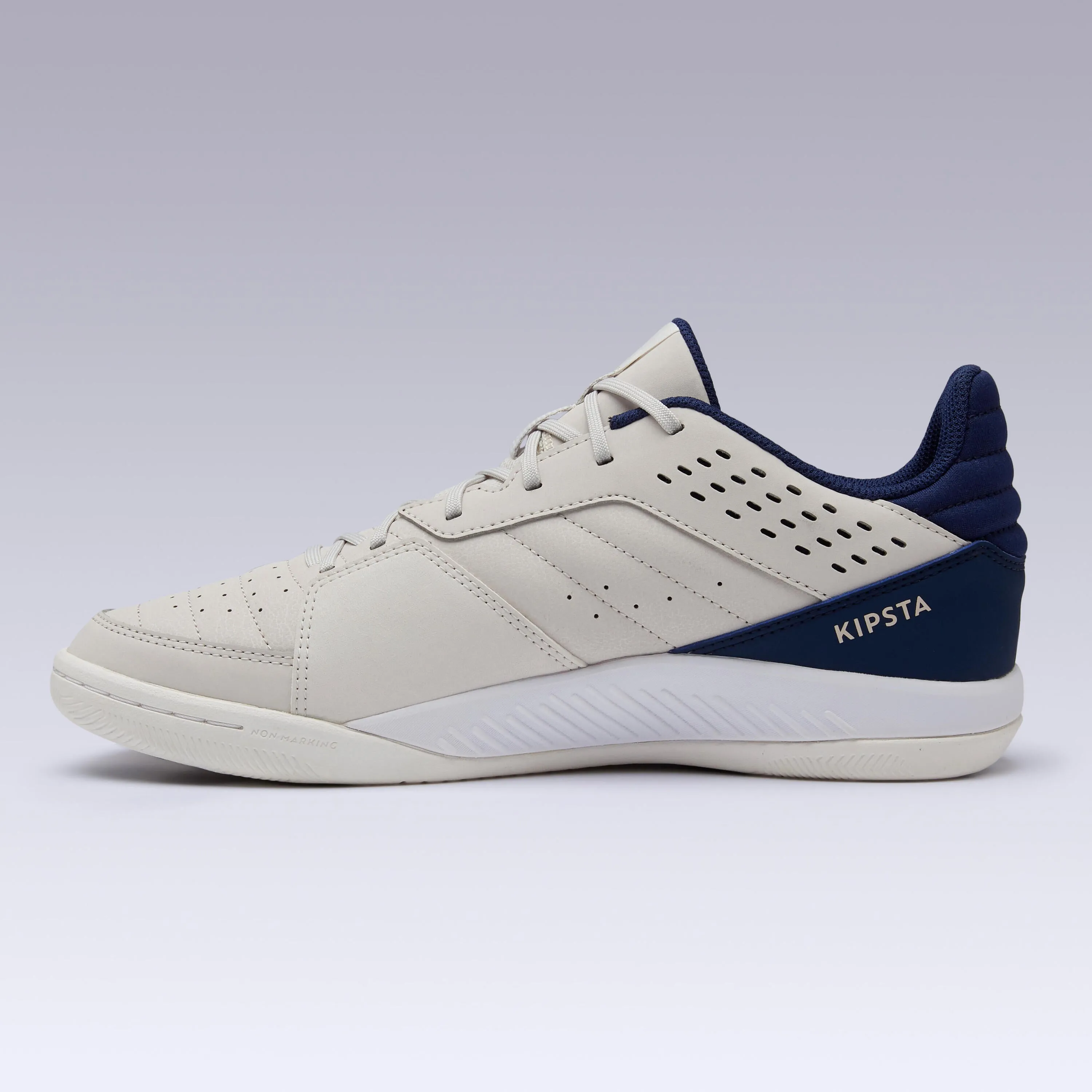 House shoes Futsal Ekudo 500 beige/blue KIPSTA, light beige/space blue