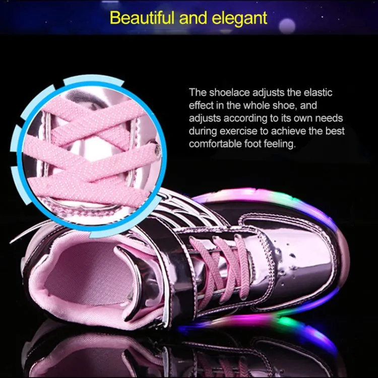 K02 LED Light Single Wheel Wing Roller Skating Shoes Sport Shoes, Size : 39 (Pink)