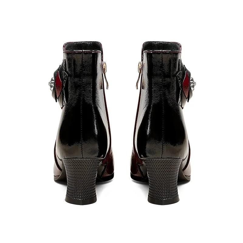 Luxe Alligator Winter Party Stiletto Ankle Boots