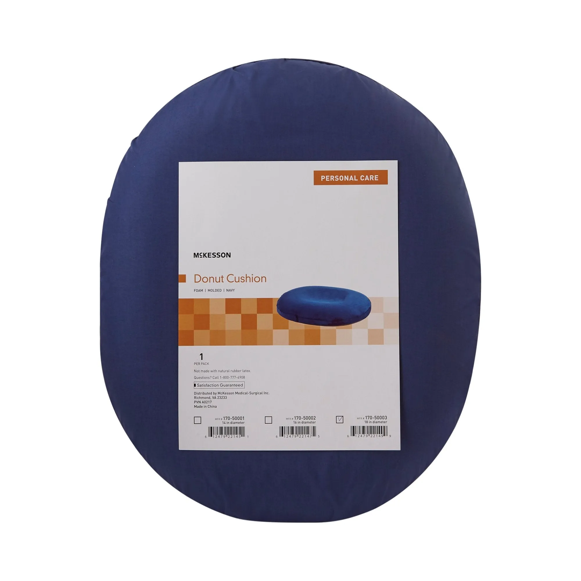 McKesson Donut Seat Cushion, 18 Inch, Blue