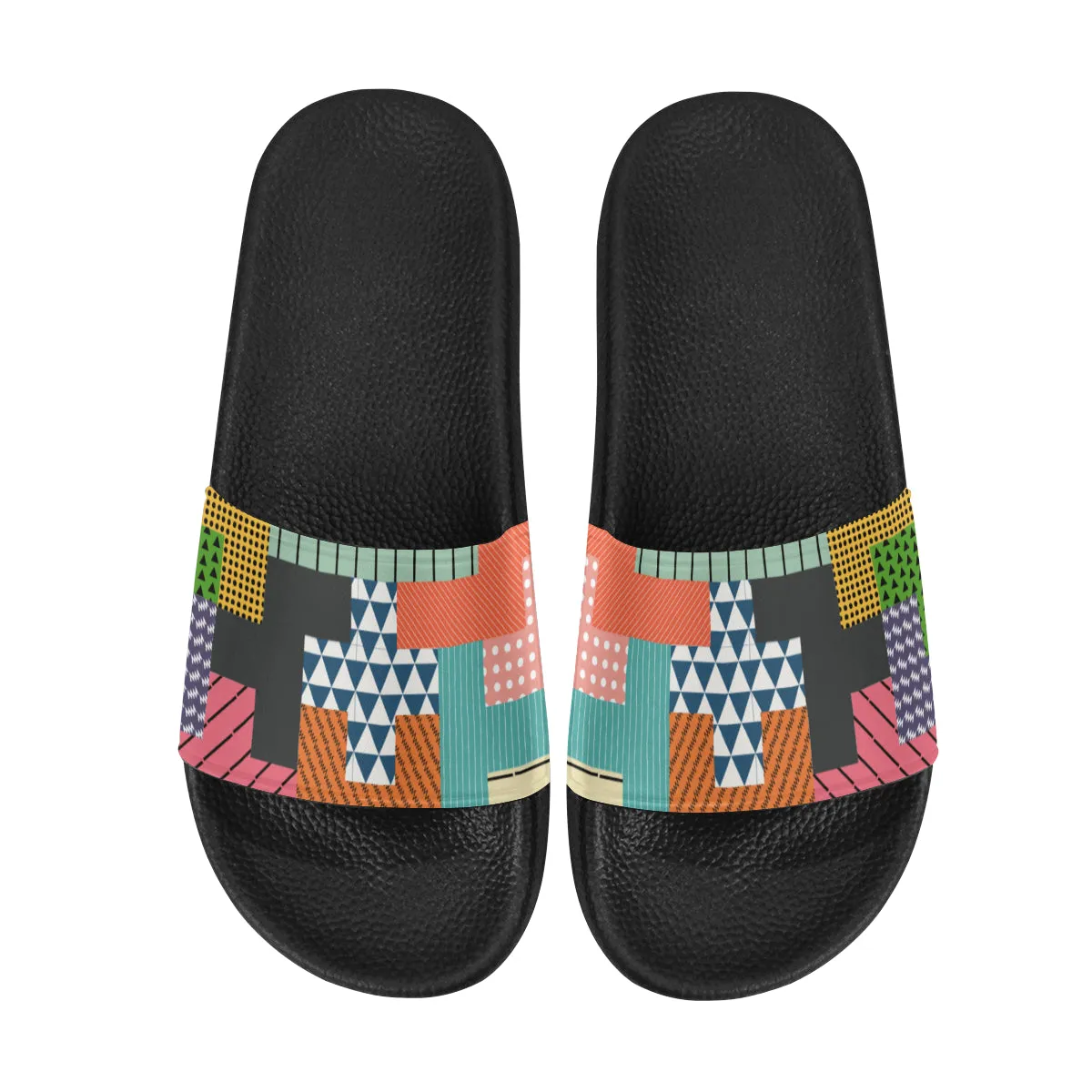 Men's Big Size Puzzle Casual Print Sliders Sandals