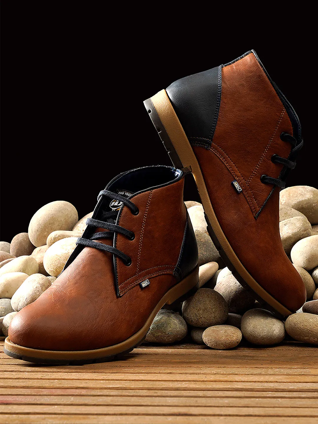 Men's Tan Round Toe Boot (IX1020)