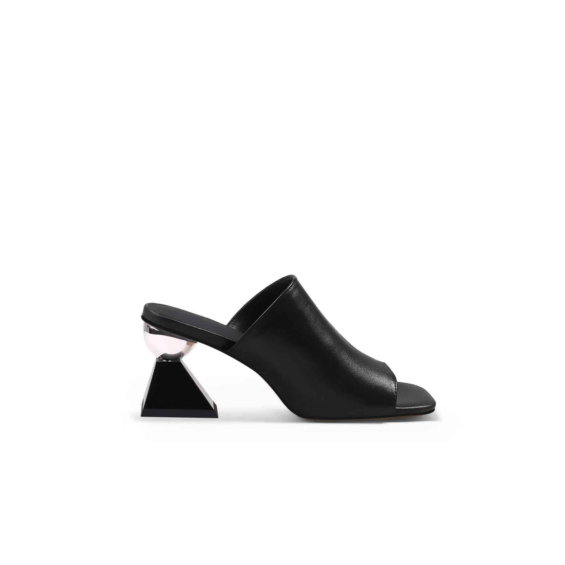 Open Toe Wide Strap Mules