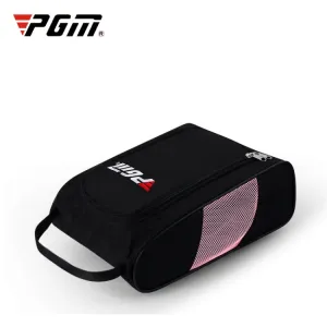 PGM Golf Convenient and Breathable Wear-resistant Nylon Shoe Bag (Black Pink)