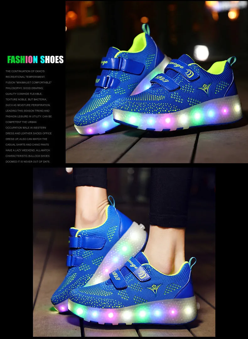 Rechargeable Two-Wheeled Light Shoes