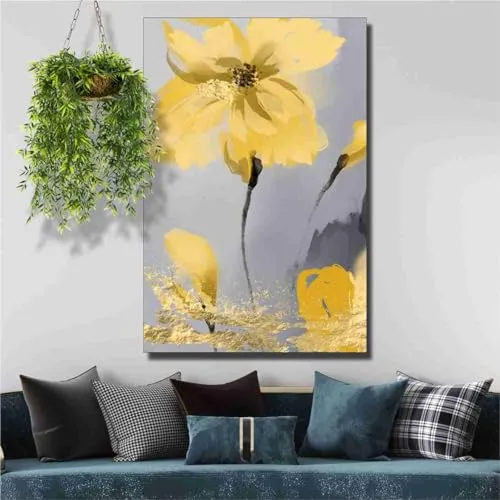 SAF paintings flower Painting | flower paintings for living room | flower painting for wall decoration | flower painting canvas 24 inch x 36 inch SANF-CR61