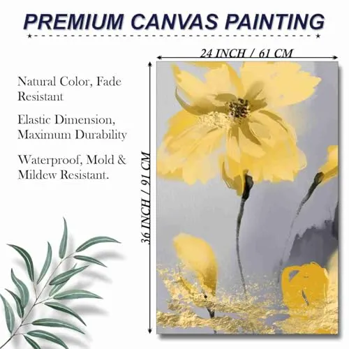 SAF paintings flower Painting | flower paintings for living room | flower painting for wall decoration | flower painting canvas 24 inch x 36 inch SANF-CR61