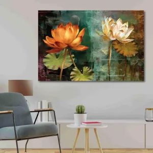 SAF paintings Unframed Rolled Art Print||Abstract Floral Canvas Wall Art Print for Home Décor And Office||Unframed canvas Painting For Wall decor||Home wall and Office Interior CR-157