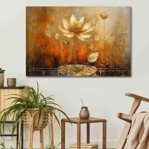 SAF paintings Unframed Rolled Art Print||Abstract Flower Canvas Wall Art Print for Home Décor And Office||Unframed canvas Painting For Wall decor||Home wall and Office Interior CR-142