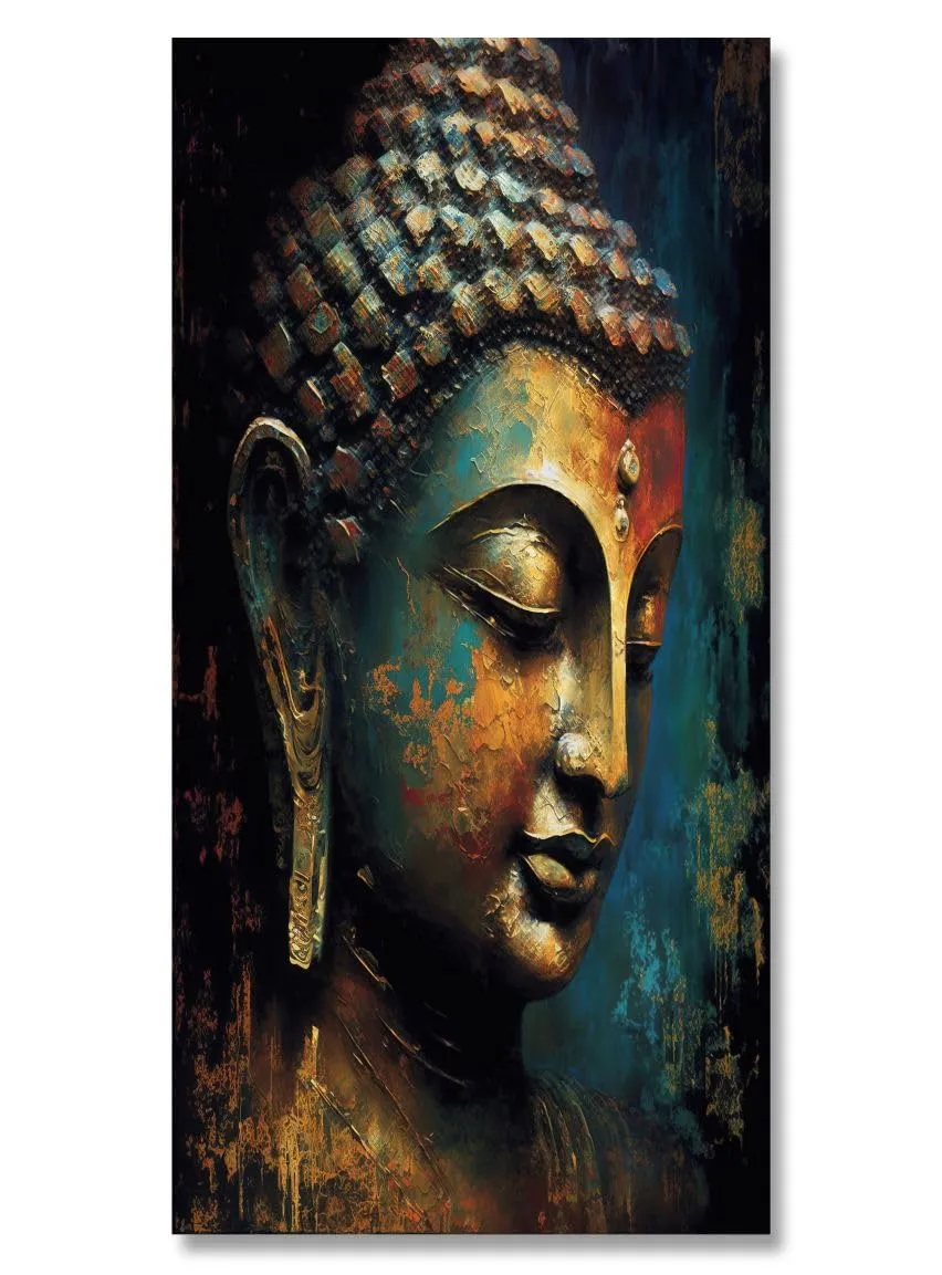 SAF paintings Unframed Rolled Art Print||Lord Buddha Canvas Wall Art Print for Home Décor And Office||Unframed canvas Painting For Wall decor||Home wall and Office Interior CR-215