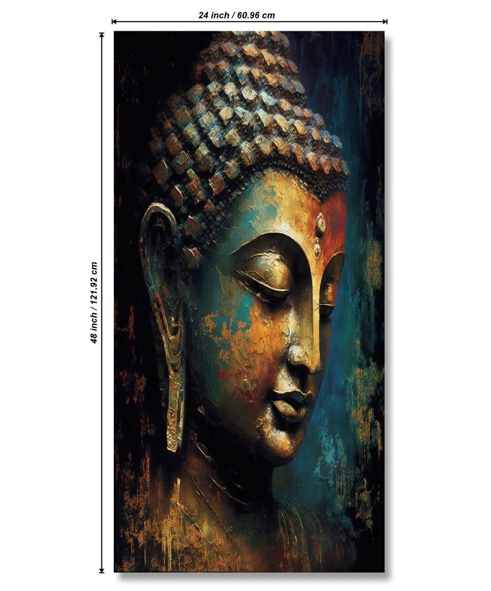 SAF paintings Unframed Rolled Art Print||Lord Buddha Canvas Wall Art Print for Home Décor And Office||Unframed canvas Painting For Wall decor||Home wall and Office Interior CR-215