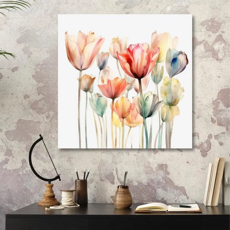 SAF paintings Wooden Framed Floral Canvas Wall Painting for Home Décor And Office||For Bedroom,Living Room Home wall and Office Interior 24X24Inch and Office CR-250