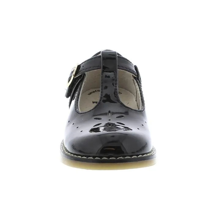 Sherry Kid's T-strap Dress Shoe - Black Patent Leather