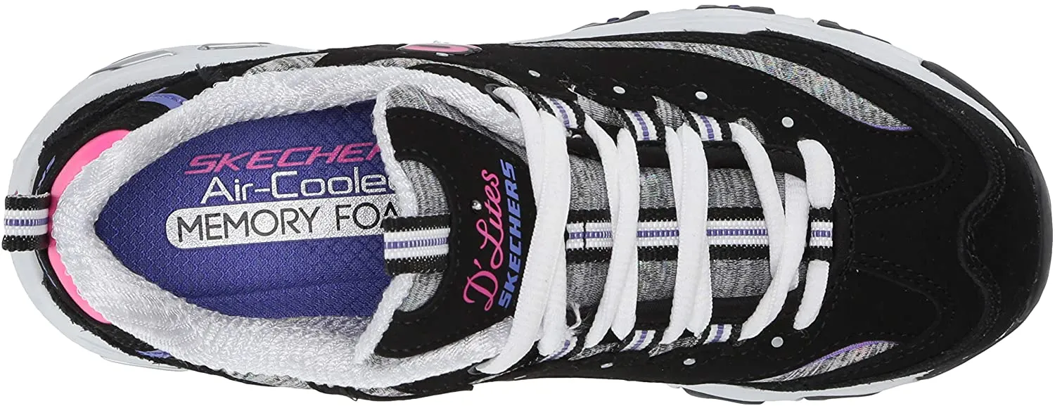 Skechers Women's D'Lites Sparkling Rain Sneaker