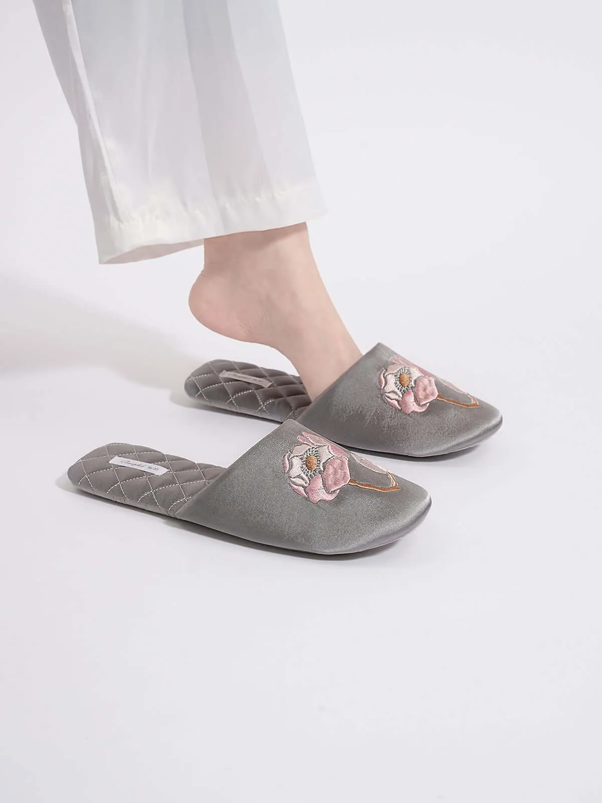 Soft Sole Floral Print Slippers