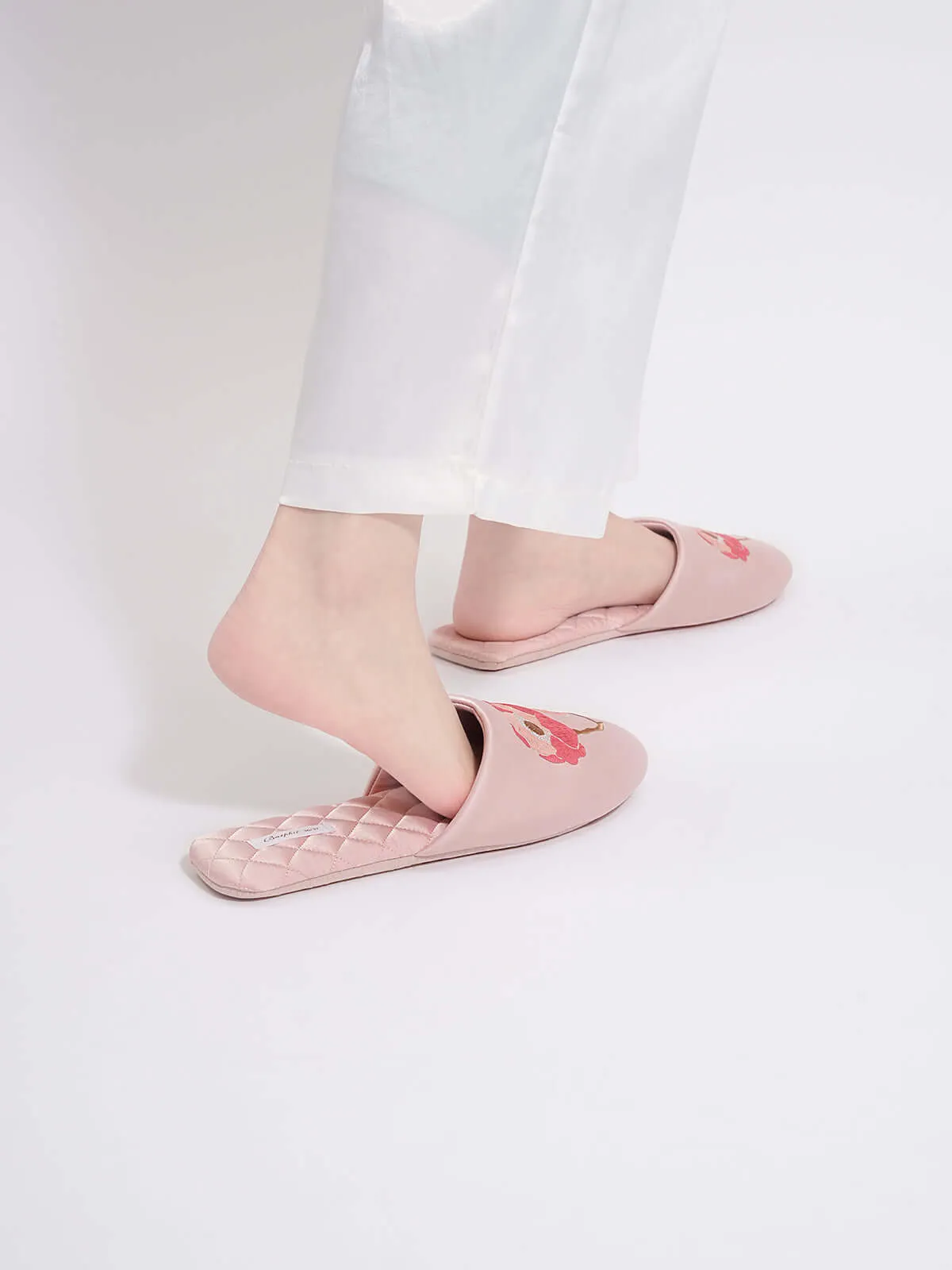 Soft Sole Floral Print Slippers