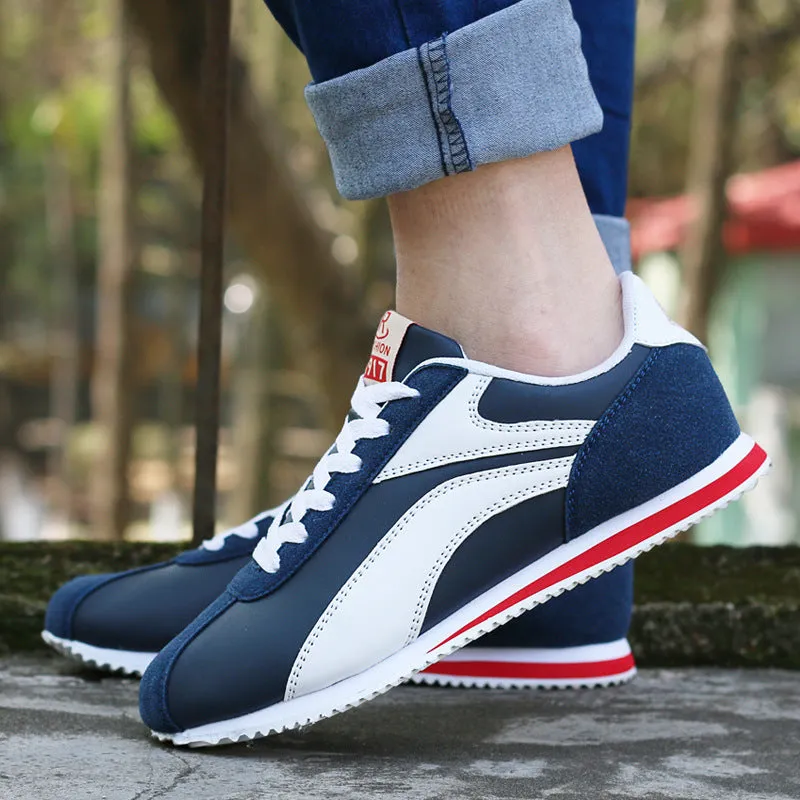 Spring Men'S Shoes, Retro Running Shoes, Low-Top Leather, Lightweight Forrest Shoes, Fashion Jogging Shoes, Casual Sports Shoes