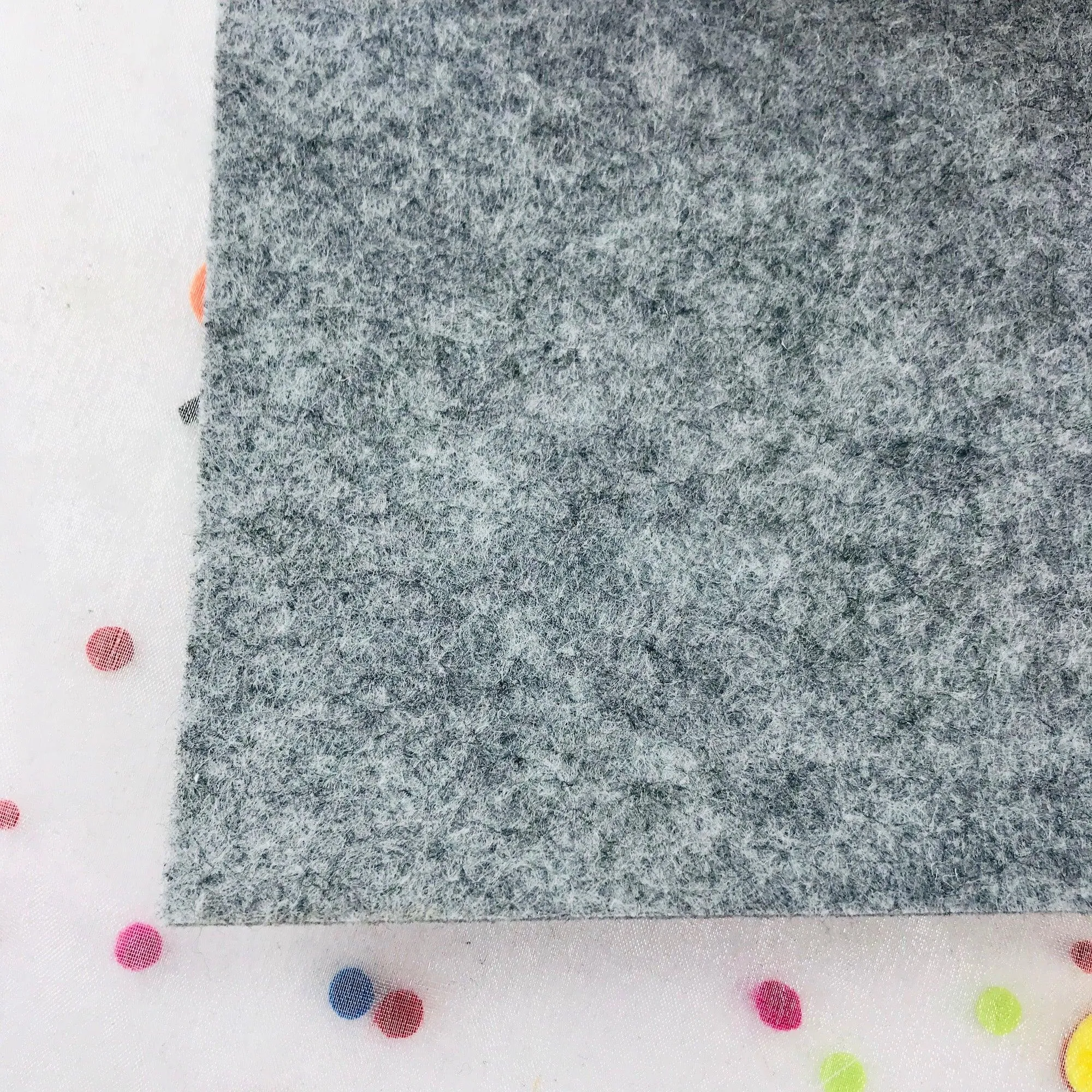 Thick Felt by the Yard - 3mm LIGHT GREY HEATHERED Mid Weight Felt