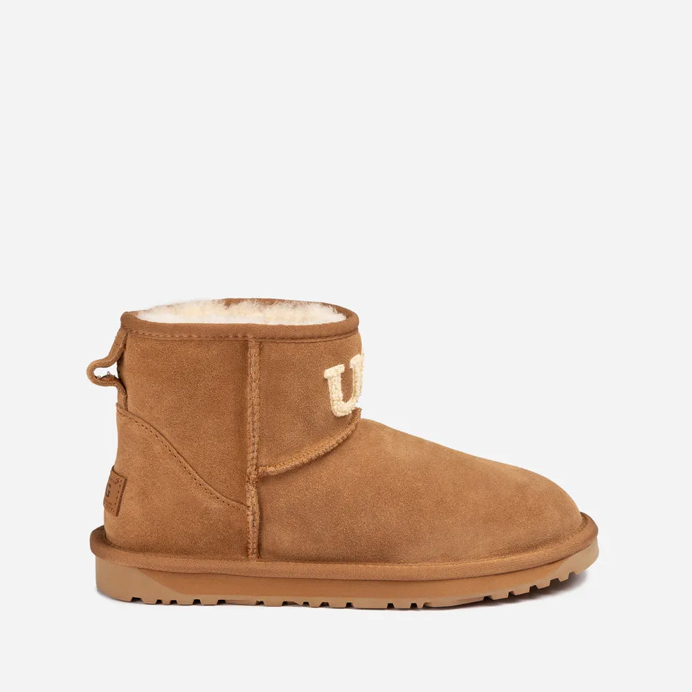 Ugg Classic Knit Logo Mini Boots (Water Resistant)