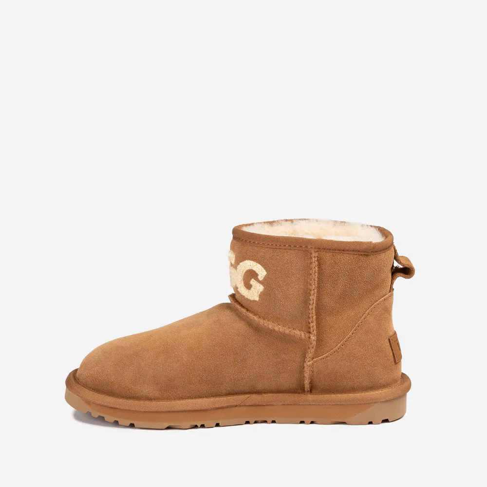 Ugg Classic Knit Logo Mini Boots (Water Resistant)