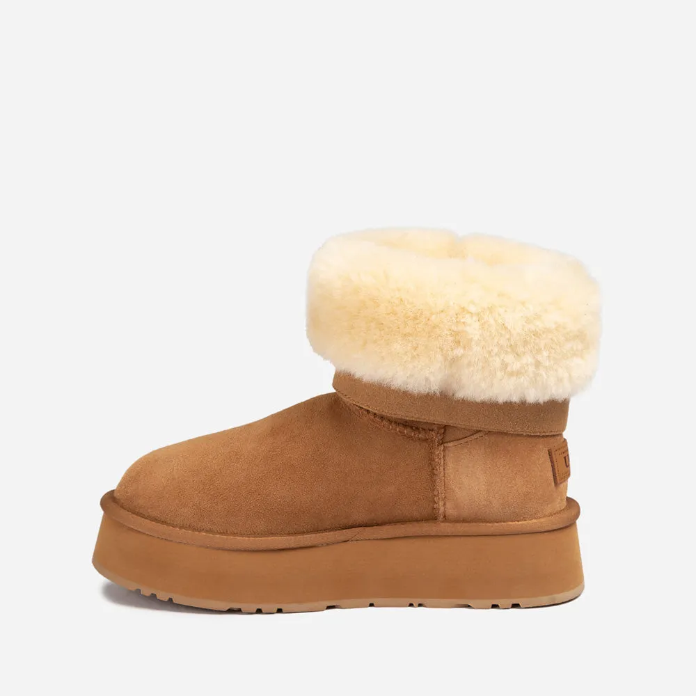 Ugg Classic Platform Buckle Mini Boots (4.5cm) (Water Resistant)