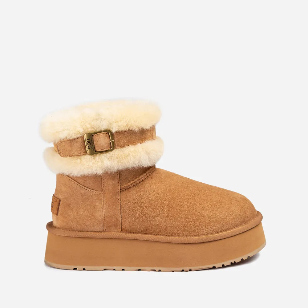 Ugg Classic Platform Buckle Mini Boots (4.5cm) (Water Resistant)