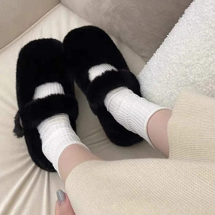 Warm Sheepskin Ballet Flats