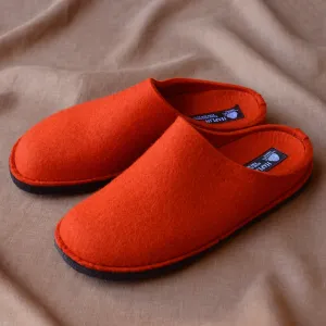 Wool Felt Slippers - Flair Soft - Orange (Adults 36-42)