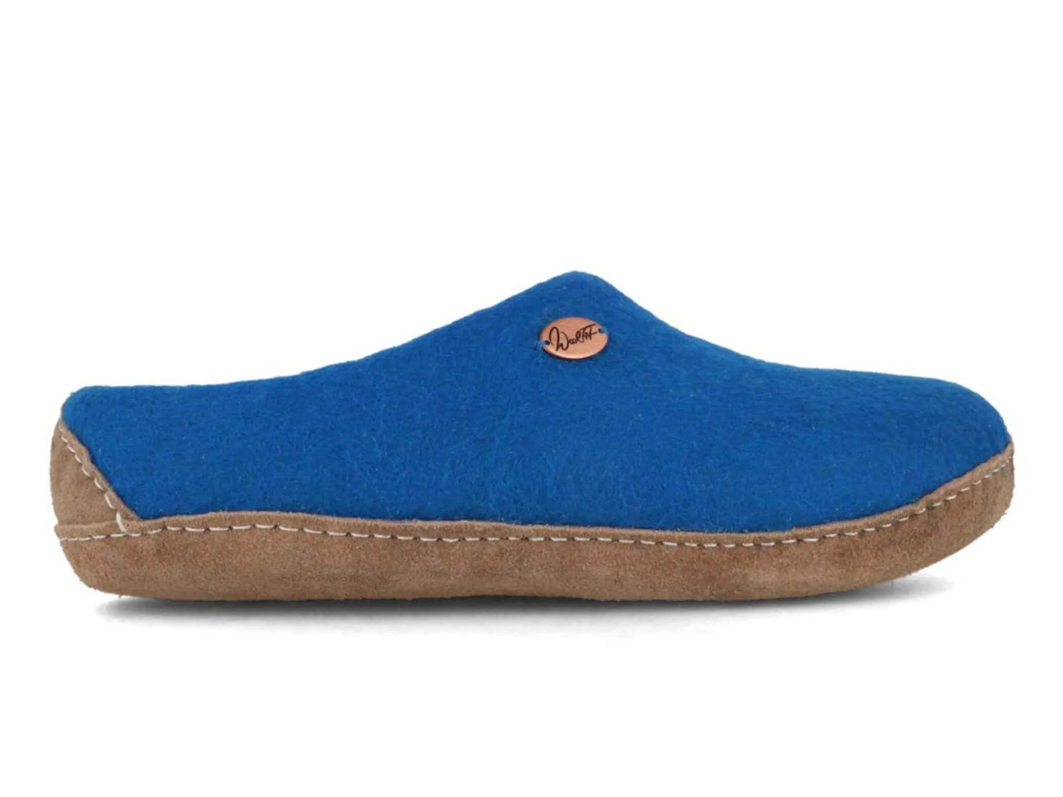 WoolFit Footprint | Felt Slippers with Footbed & Leather Sole