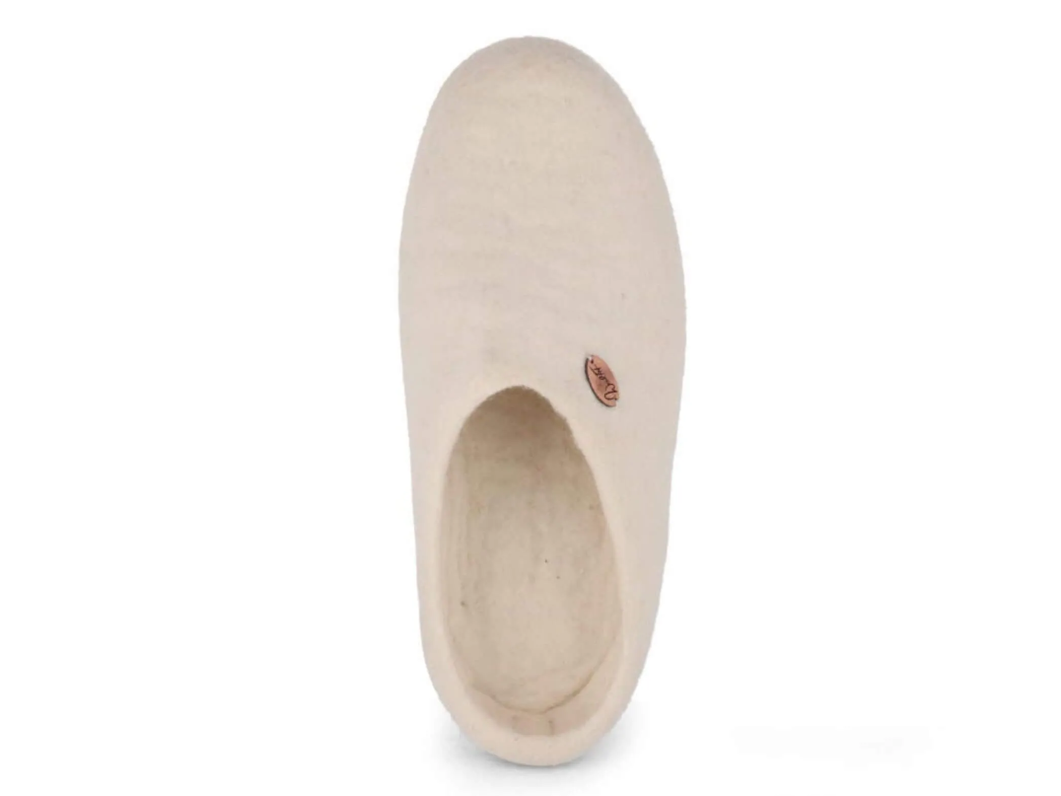 WoolFit Footprint | Felt Slippers with Footbed & Leather Sole