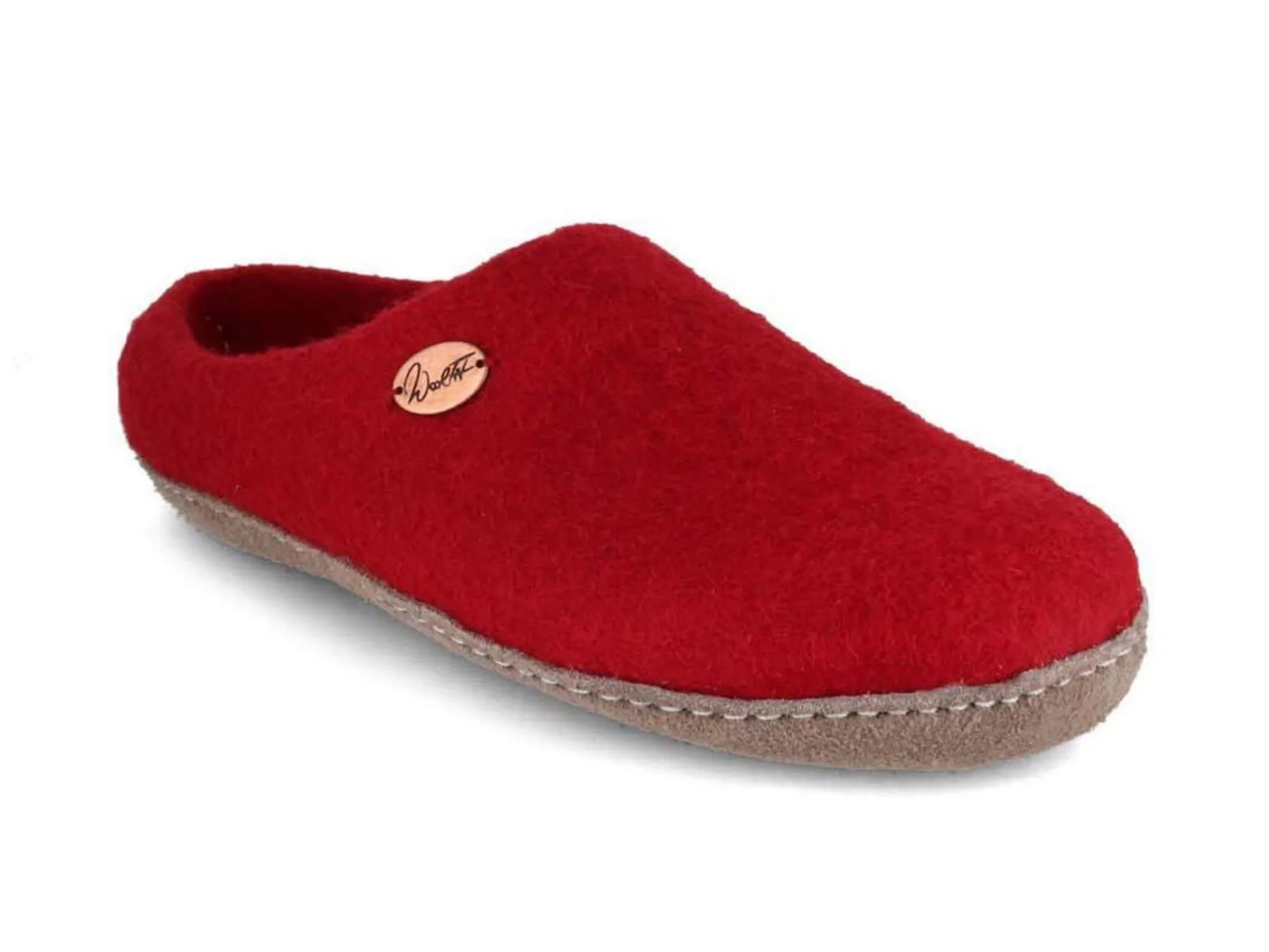 WoolFit Footprint | Felt Slippers with Footbed & Leather Sole